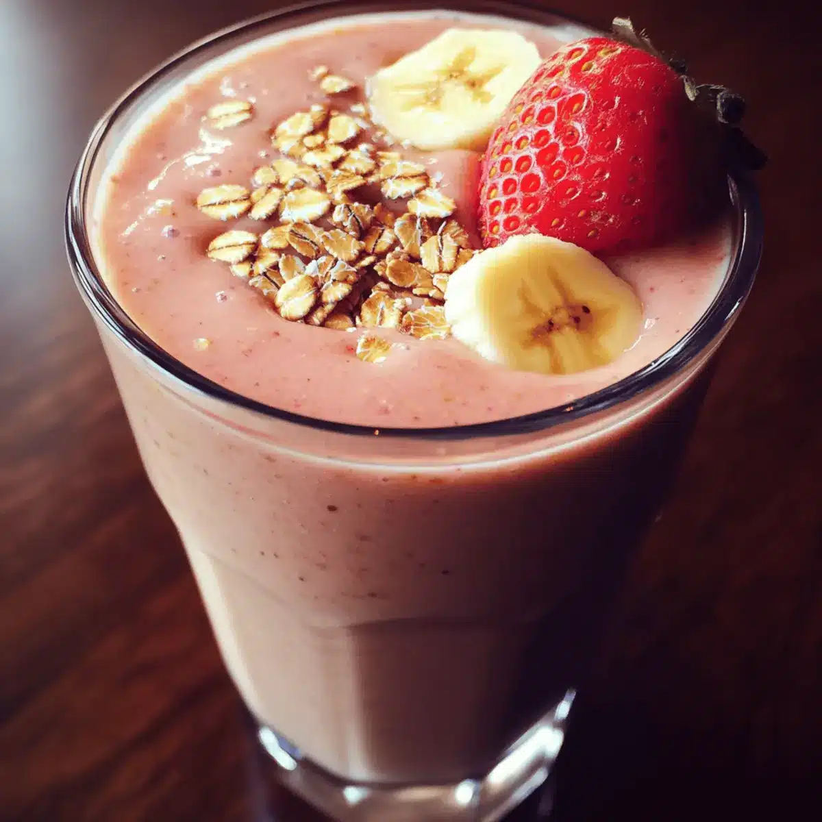 High-Protein, High-Fiber Strawberry Banana Oat Smoothie (No Powder!)